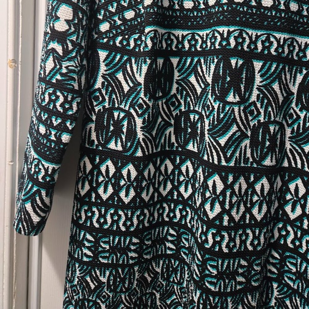 Cato abstract tribal 3/4 sleeve midi dress - Picture 4 of 7
